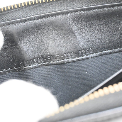 Fendi By The Way Zip Around Wallet Leather, BLACK, LEATHER, Wallets