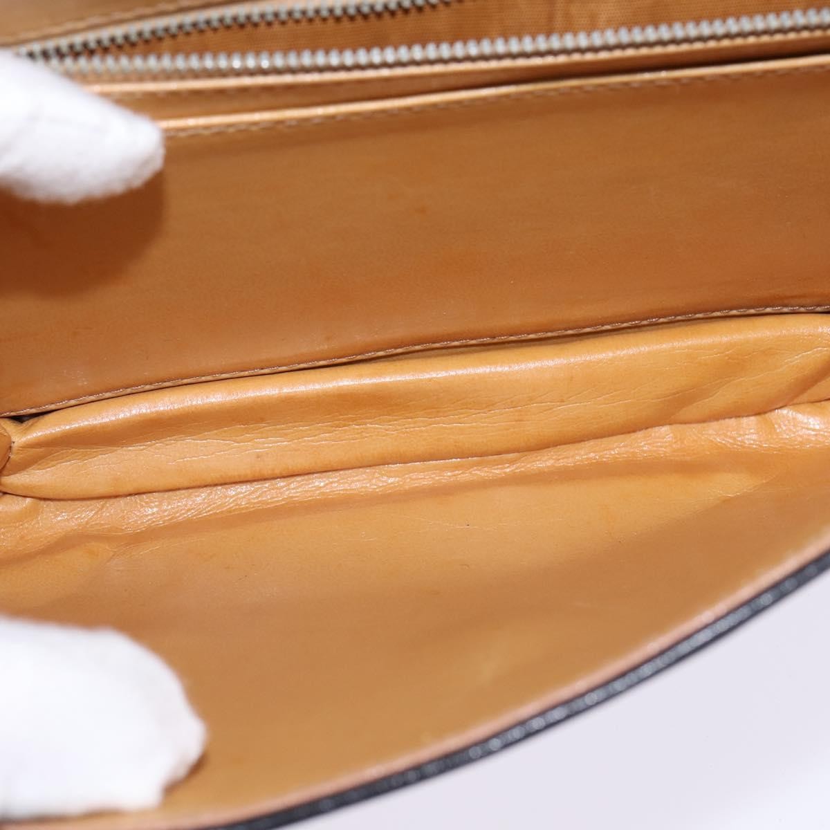 Celine Vintage Triomphe Shoulder Bag Leather, BLACK, LEATHER, Shoulder bag