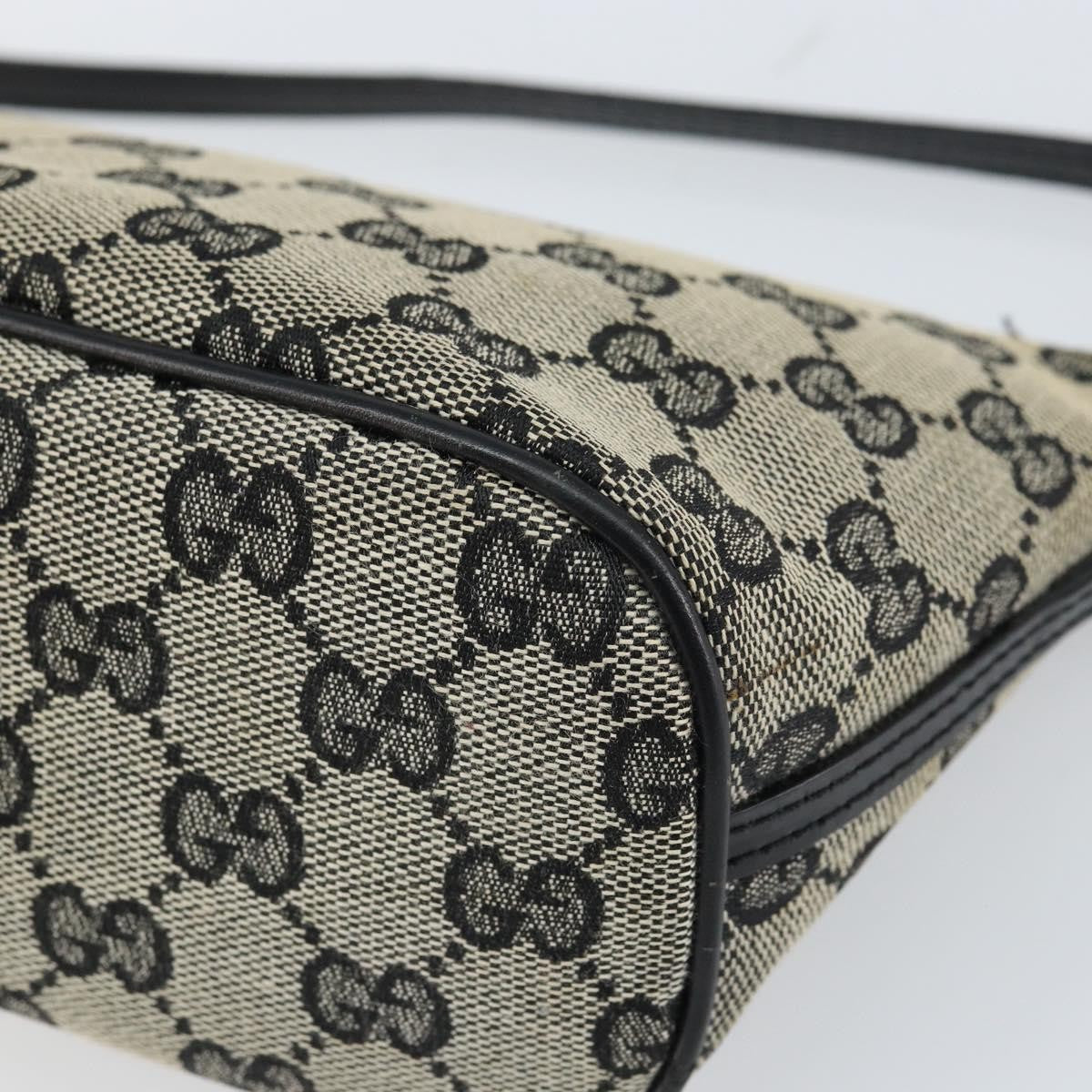 Gucci Vintage Boat Pochette GG Canvas, BLACK, CANVAS, Clutche & pouche