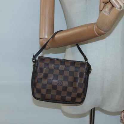 Louis Vuitton Trousse Make Up Bag Damier, BROWN, CANVAS, Clutche & pouche