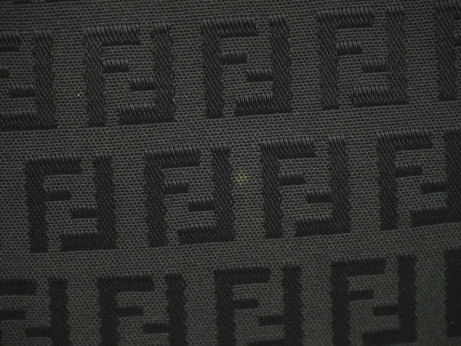 Fendi Vintage Flap Crossbody Bag Zucchino Canvas, BLACK, CANVAS, Shoulder bag