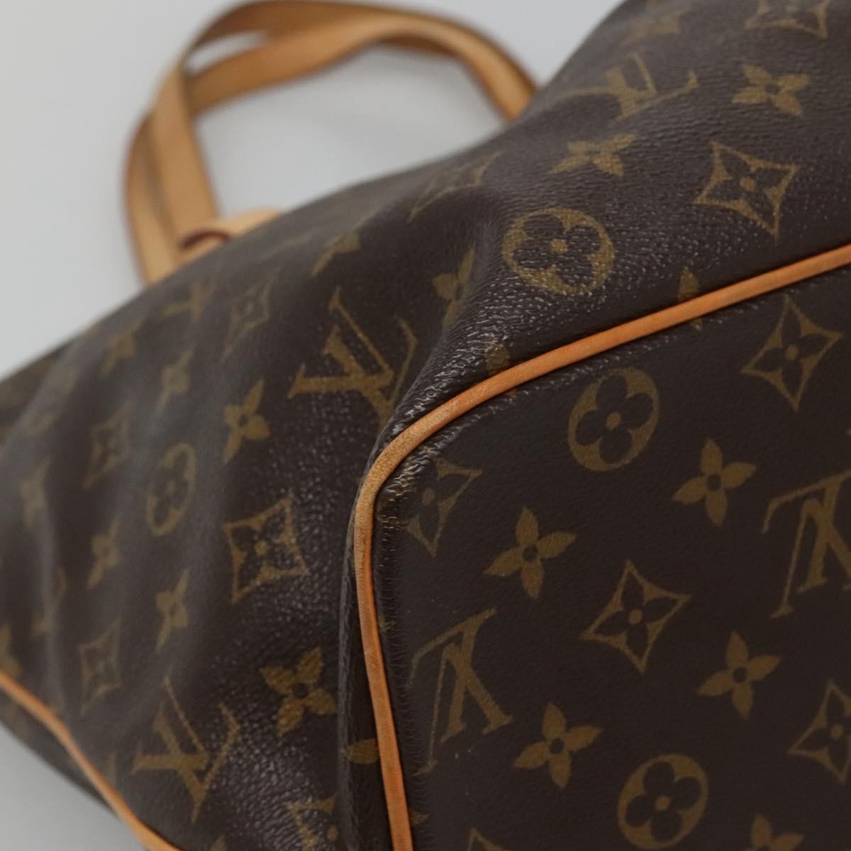 Louis Vuitton Palermo Handbag Monogram Canvas, BROWN, CANVAS, Tote bag