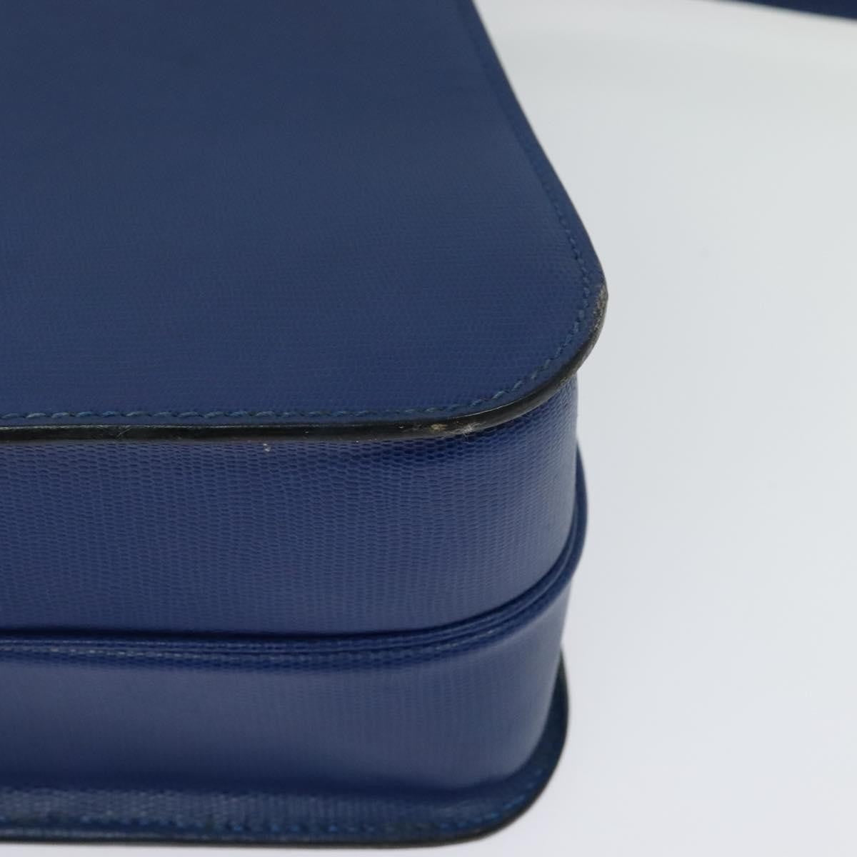 Celine Vintage Circle Logo Crossbody Bag Leather, BLUE, LEATHER, Crossbody bag