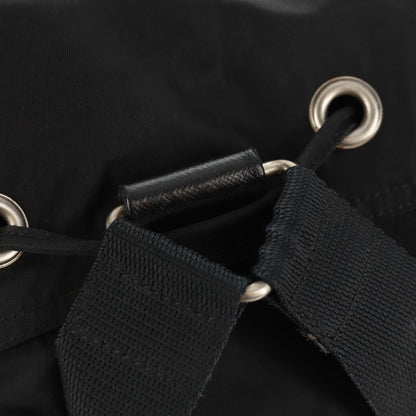 Prada Front Pocket Buckle Backpack Nylon, BLACK, NYLON, Backpack