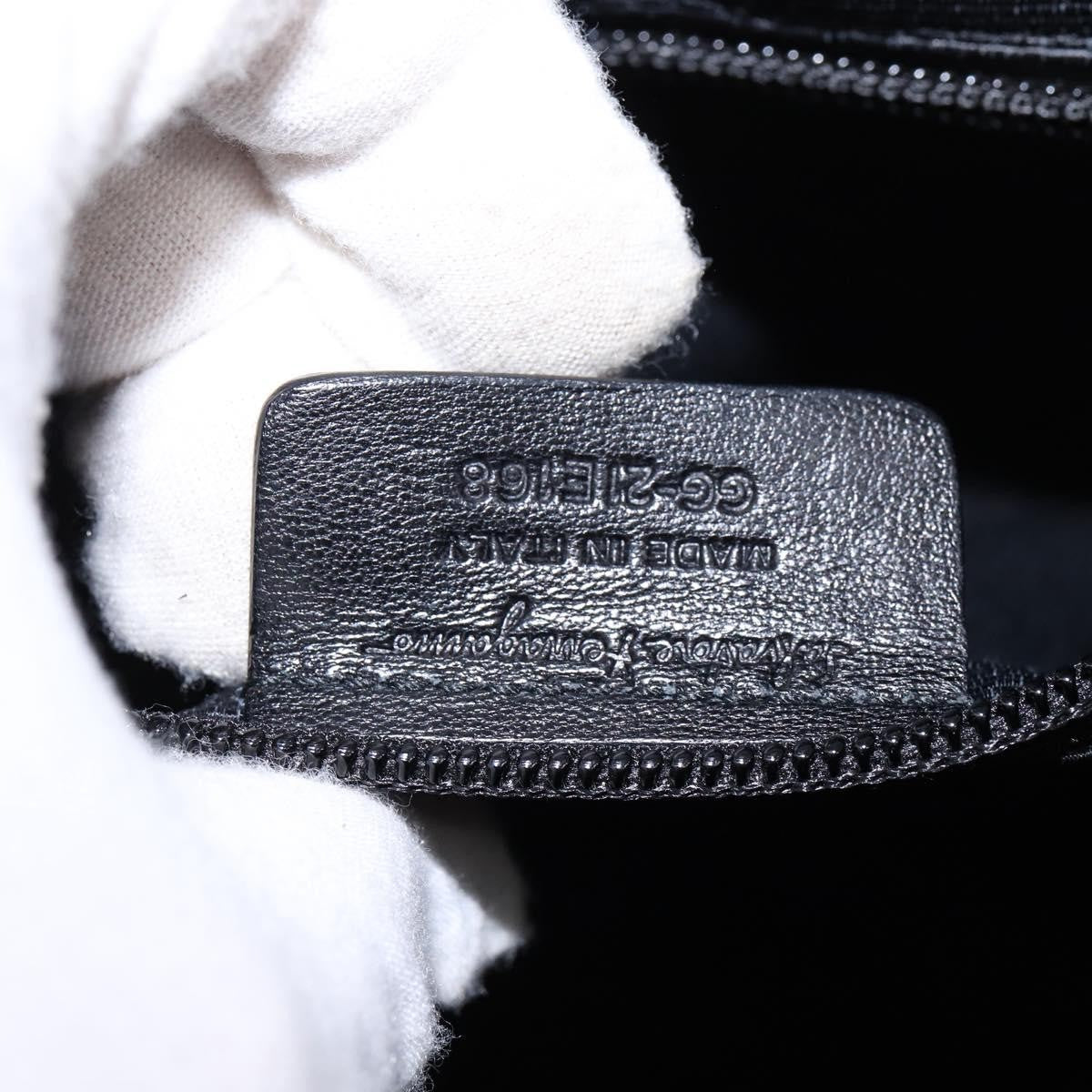 Salvatore Ferragamo Vala Shoulder Bag Leather, BLACK, LEATHER, Shoulder bag