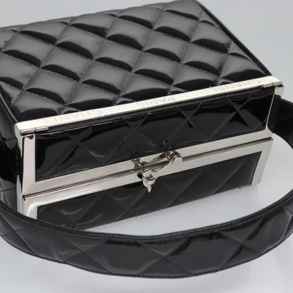 Chanel Vintage Vanity Case Patent, BLACK, PATENT_LEATHER, Toiletry Case