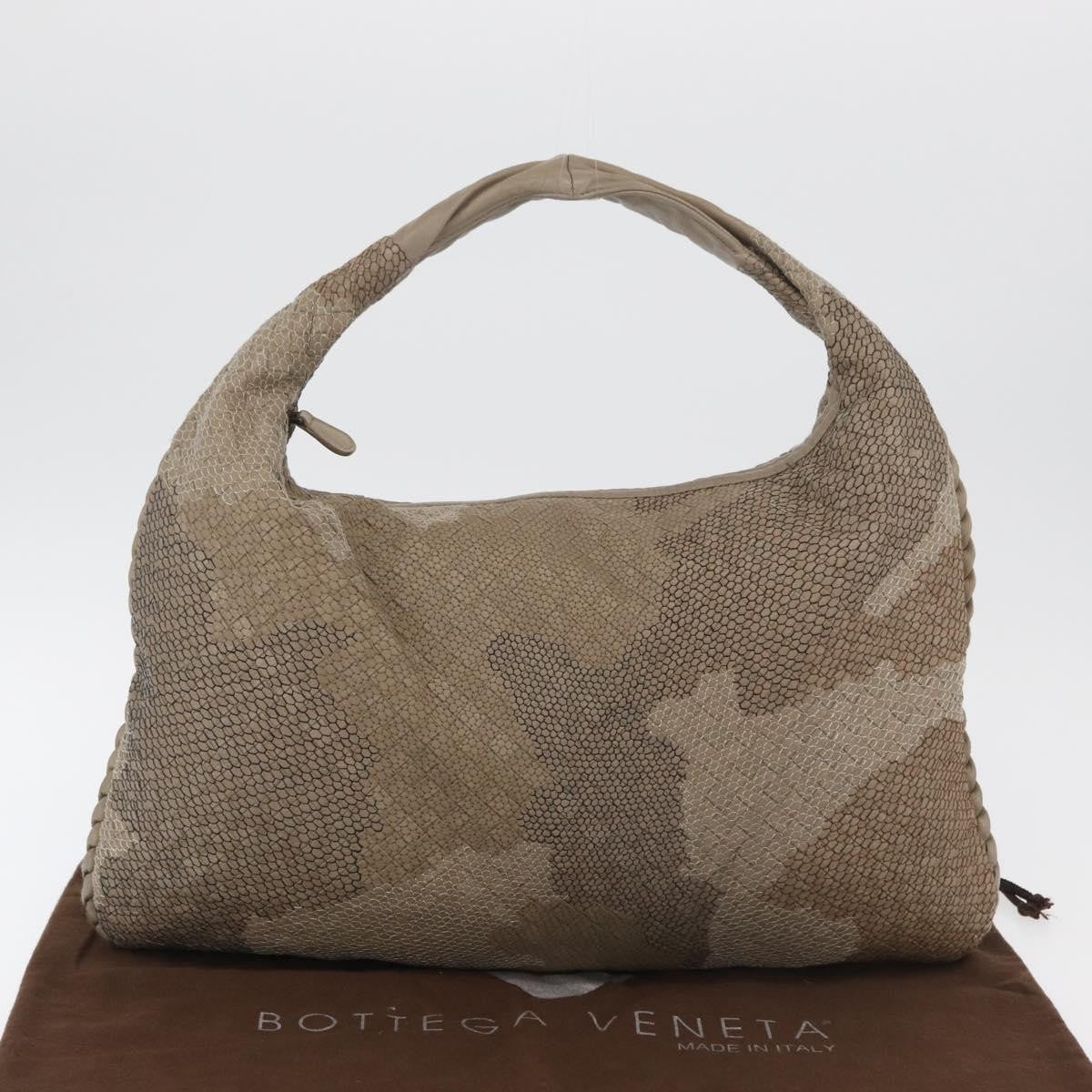Bottega Veneta Intrecciato Shoulder bag Leather, Gray, Leather, Handbag