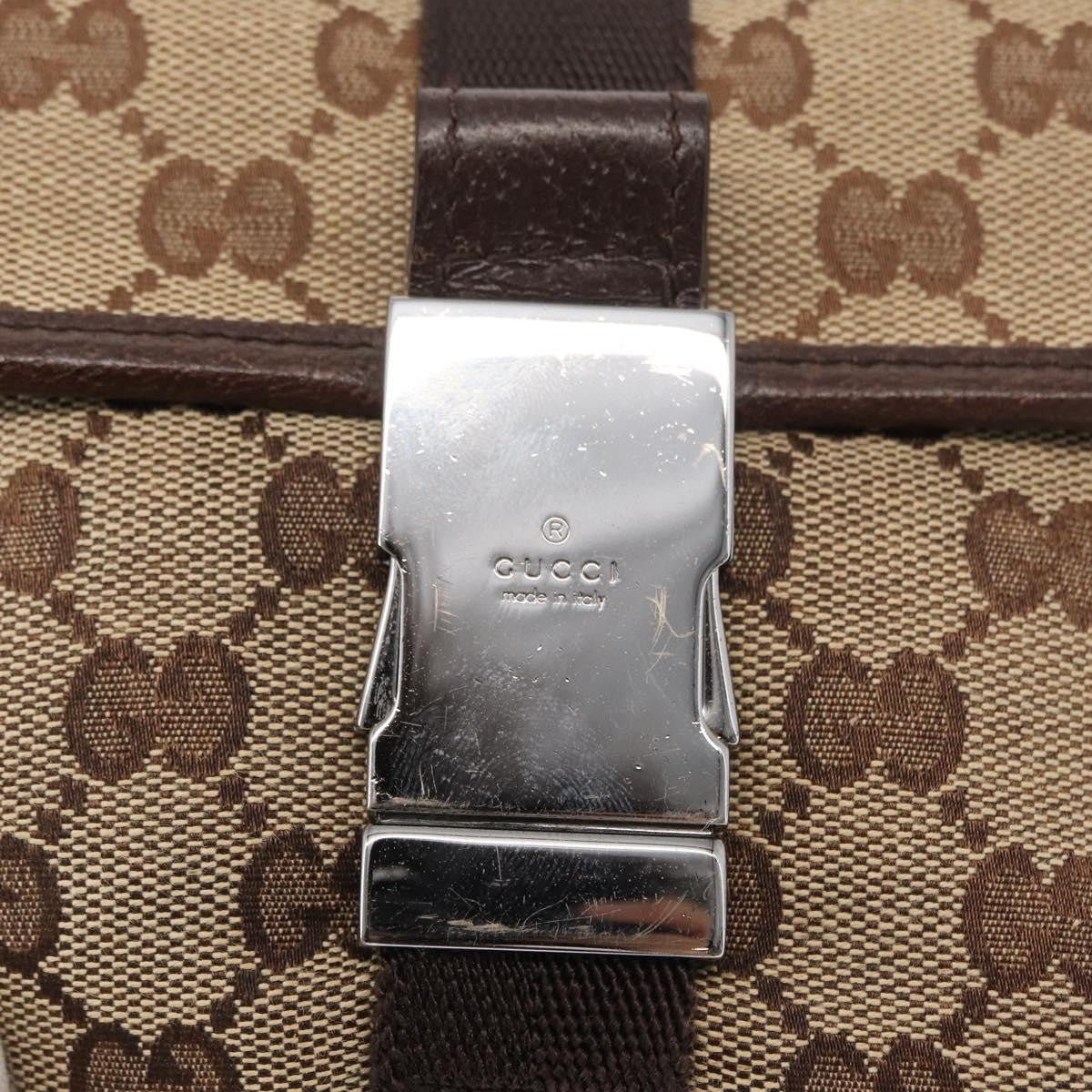 Gucci Buckle Belt Bag GG Canvas, BEIGE, CANVAS, Shoulder bag