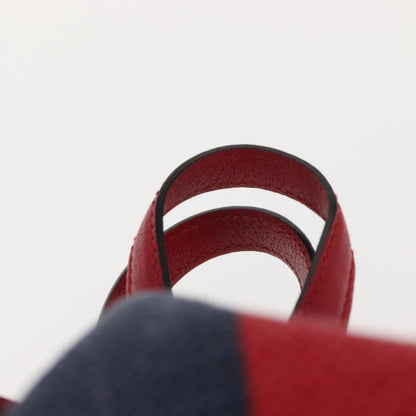 Gucci Logo Drawstring Backpack Striped Canvas, BLUE, CANVAS, Backpack