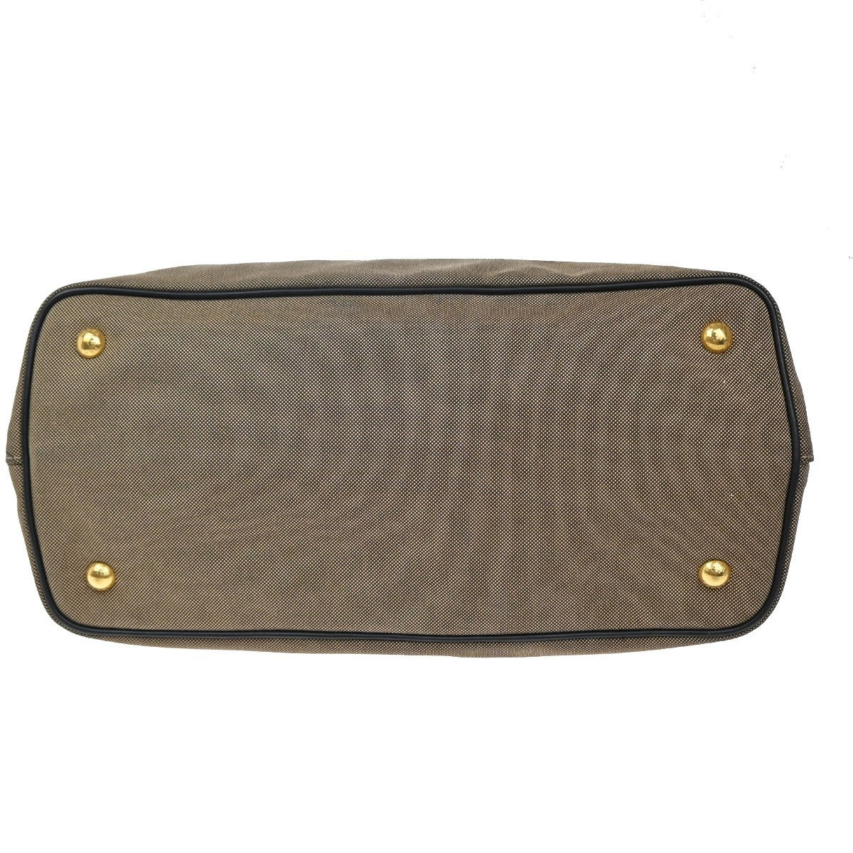 Prada Logo Convertible Tote Canvas with Leather, BROWN, CANVAS, Tote bag