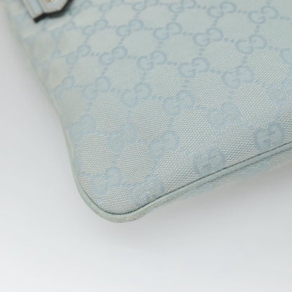 Gucci Vintage Flat Messenger Bag GG Canvas, BLUE, CANVAS, Shoulder bag