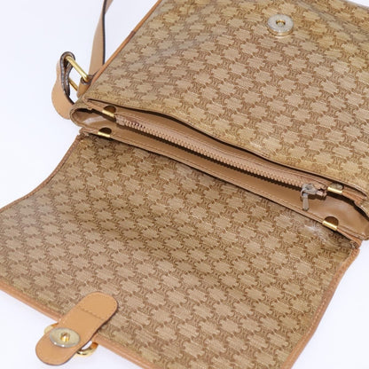 Celine Macadam Shoulder Bag PVC Leather, BEIGE, CANVAS, Shoulder bag