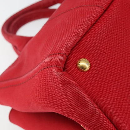 Prada Canapa Tote Canvas, RED, CANVAS, Tote bag