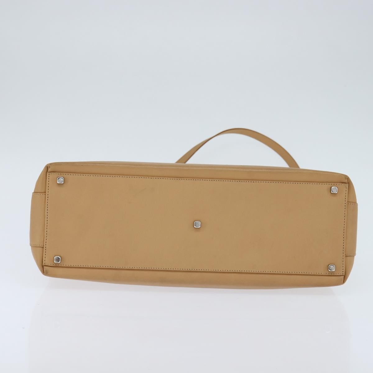 Salvatore Ferragamo Gancini Tote Leather, BEIGE, LEATHER, Tote bag