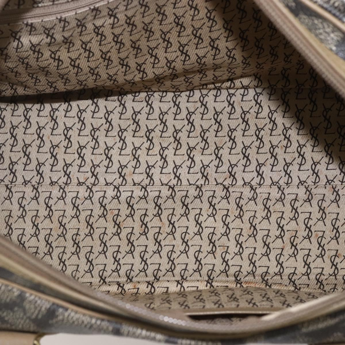 Saint Laurent Vintage Handbag PVC Leather, GRAY, PVC, Handbag