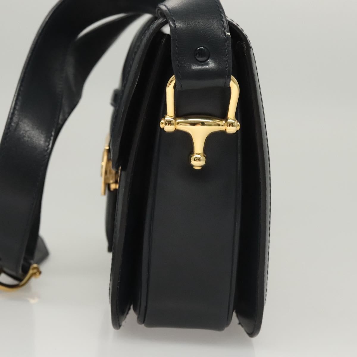 Celine C Sulky Shoulder bag Canvas and Leather, NAVY, CANVAS, Shoulder bag