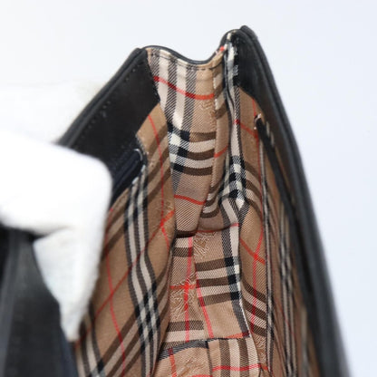 Burberry Vintage Handbag Leather, BLACK, LEATHER, Handbag