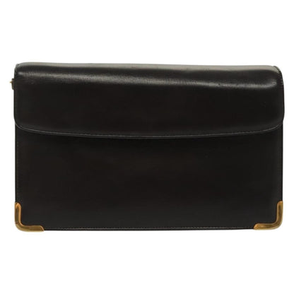 Christian Dior Vintage Shoulder Bag Leather, BROWN, LEATHER, Shoulder bag