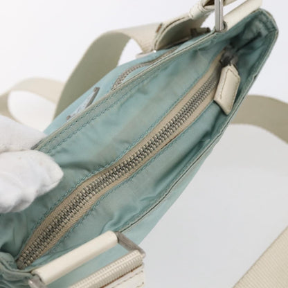 Prada Front Pocket Messenger Bag Tessuto, BLUE, NYLON, Shoulder bag