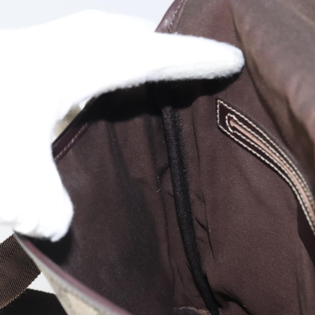 Gucci Flap Messenger GG Coated Canvas, BEIGE, PVC, Shoulder bag