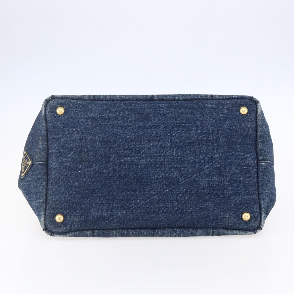 Prada Canapa Open Tote Denim, BLUE, DENIM_JEANS, Tote bag