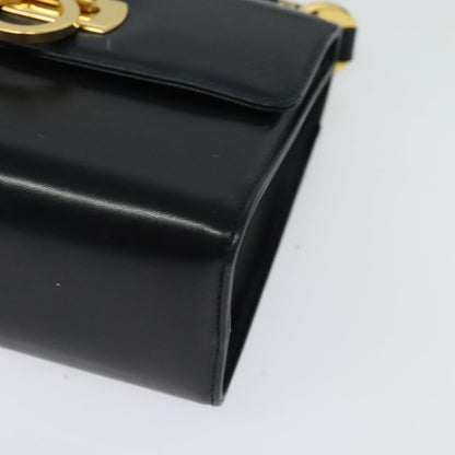 Salvatore Ferragamo Gancini Flap Shoulder bag Leather, BLACK, LEATHER, Shoulder bag