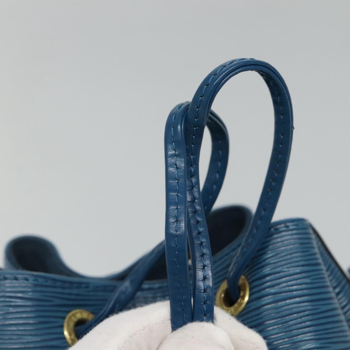 Louis Vuitton Petit Noe Handbag Epi Leather, BLUE, LEATHER, Handbag