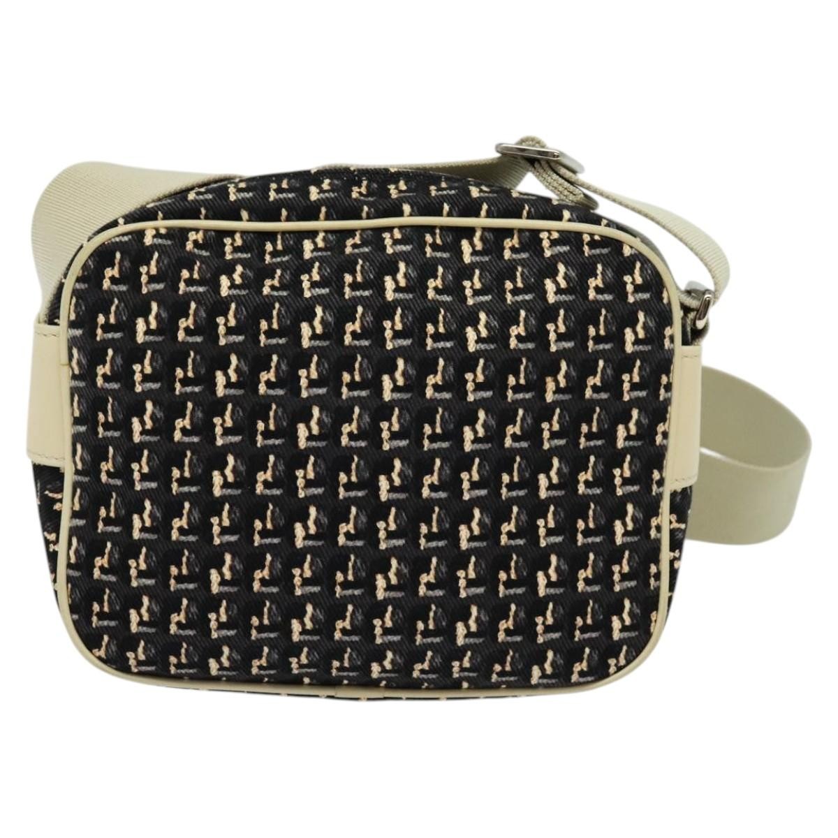 Chanel Vintage Clover Camera Bag Printed Canvas, BLACK, CANVAS, Crossbody bag