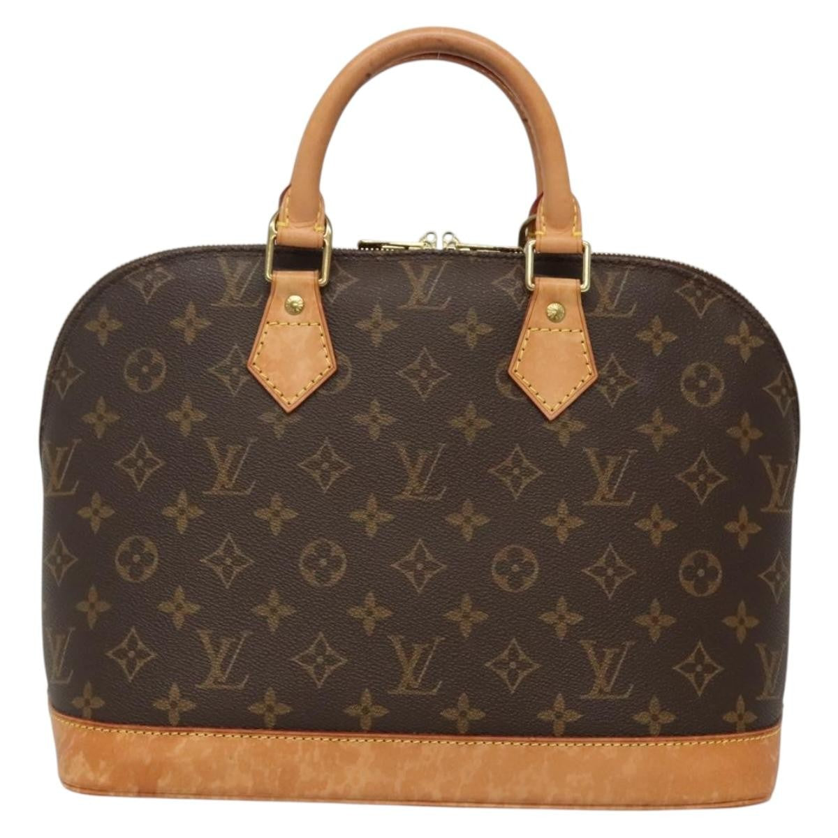 Louis Vuitton Alma Handbag Monogram Canvas, BROWN, CANVAS, Handbag