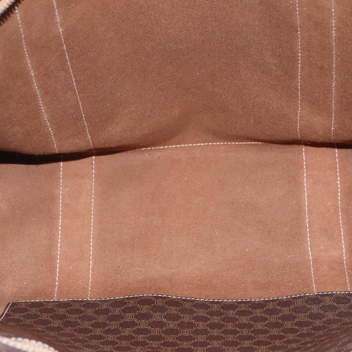 Celine Vintage Macadam Shopper Tote Coated Canvas, BROWN, CANVAS, Tote bag