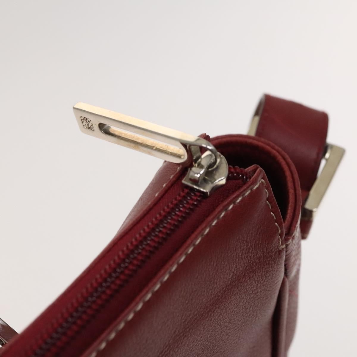 Loewe Anagram handbag Leather, RED, LEATHER, Handbag