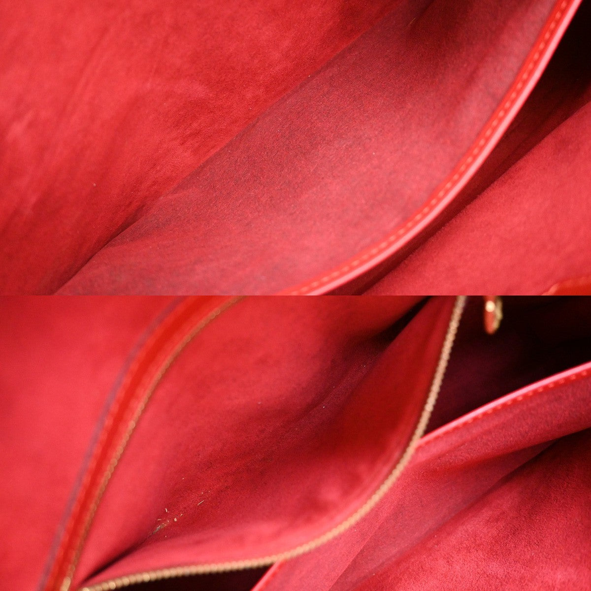 Louis Vuitton Lussac Handbag Epi Leather, RED, LEATHER, Shoulder bag