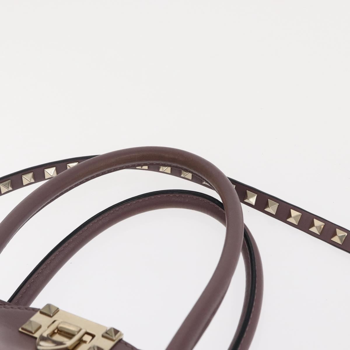 Valentino Garavani Rockstud Tote Rigid Leather, PURPLE, LEATHER, Handbag