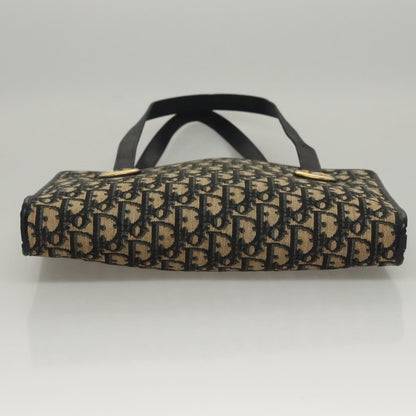 Christian Dior Vintage Trotter Shoulder Bag Canvas, NAVY, CANVAS, Shoulder bag