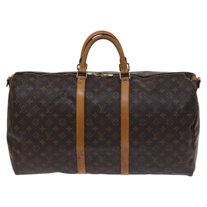 Louis Vuitton Keepall Bag Monogram Canvas, BROWN, CANVAS, Travel bag