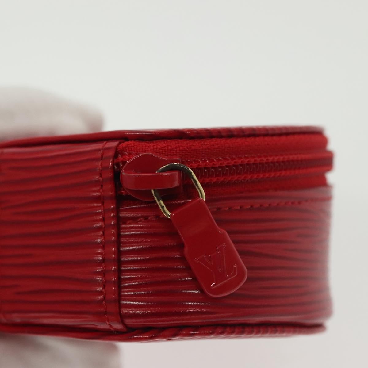 Louis Vuitton Ecrin Bijoux Pouch Epi Leather, RED, LEATHER, Clutche & pouche