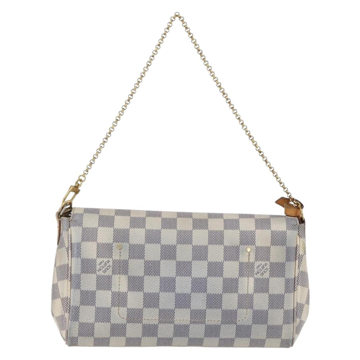 Louis Vuitton Favorite Handbag Damier, WHITE, CANVAS, Clutche & pouche