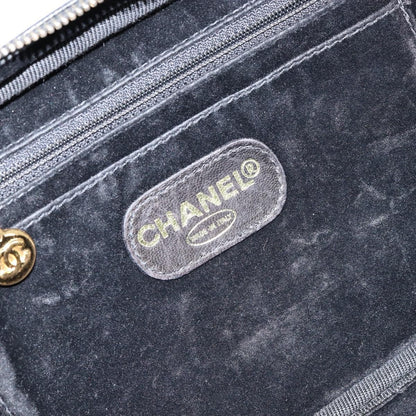 Chanel Vintage Timeless Zip Around Vanity Case Caviar, BLACK, LEATHER, Clutche & pouche