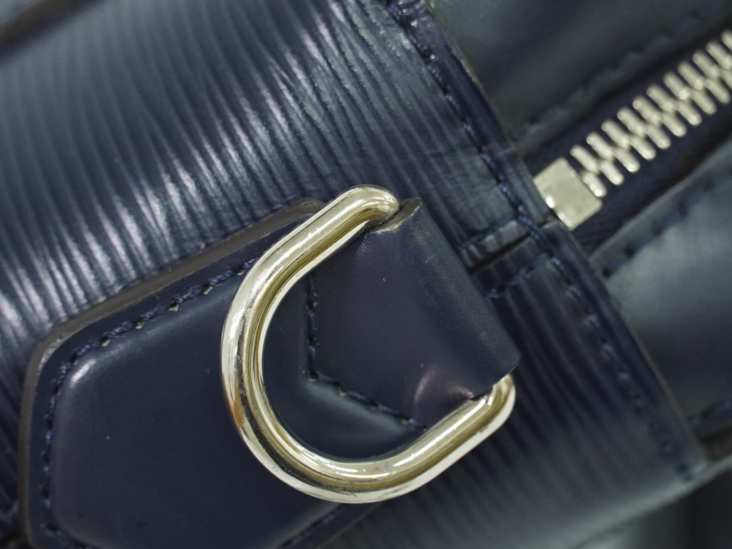 Louis Vuitton Brooks Briefcase Epi Leather, NAVY, LEATHER, Briefcase