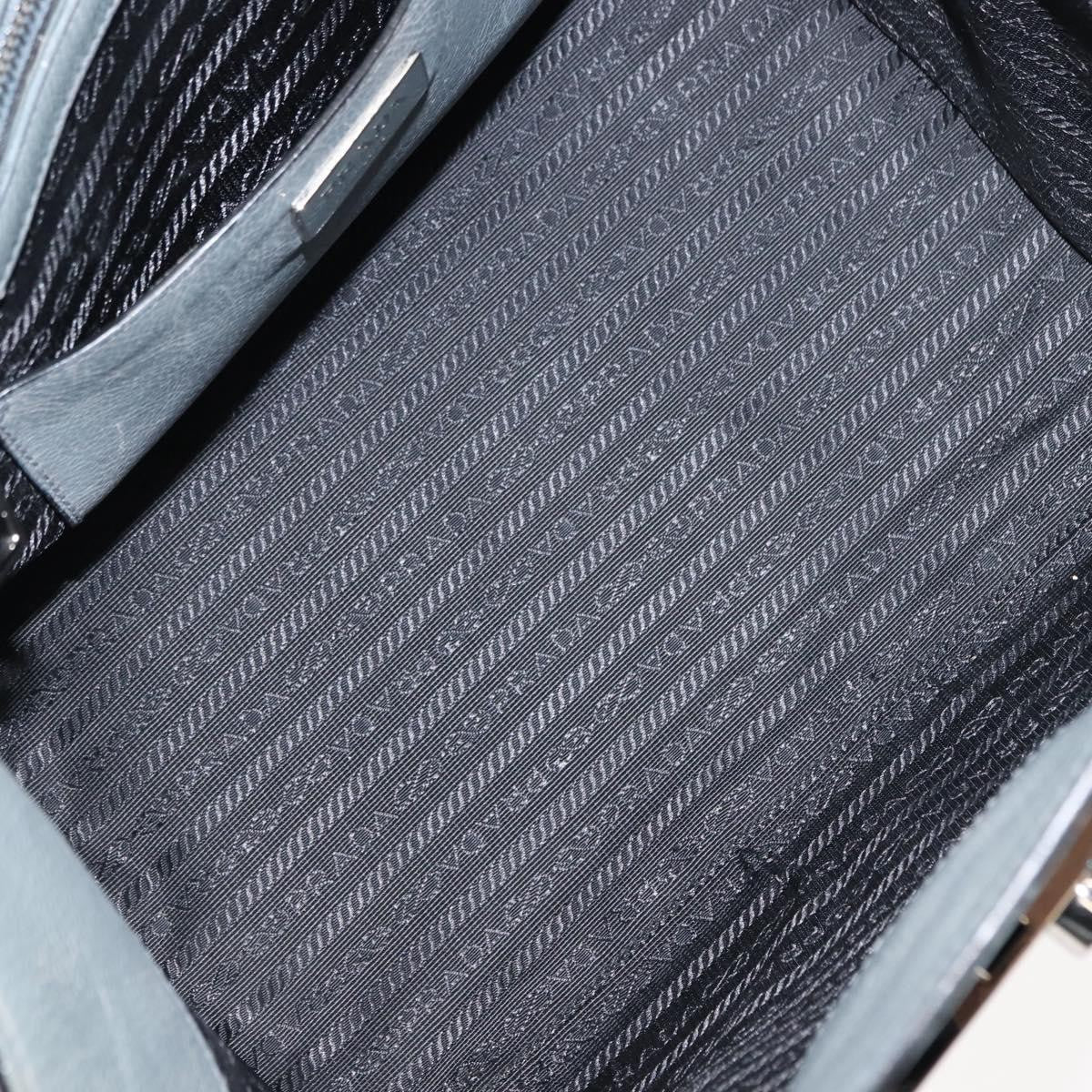 Prada Twin Pocket Lock Flap Tote Glace Calf, GRAY, LEATHER, Tote bag