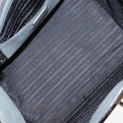 Prada Twin Pocket Lock Flap Tote Glace Calf, GRAY, LEATHER, Tote bag