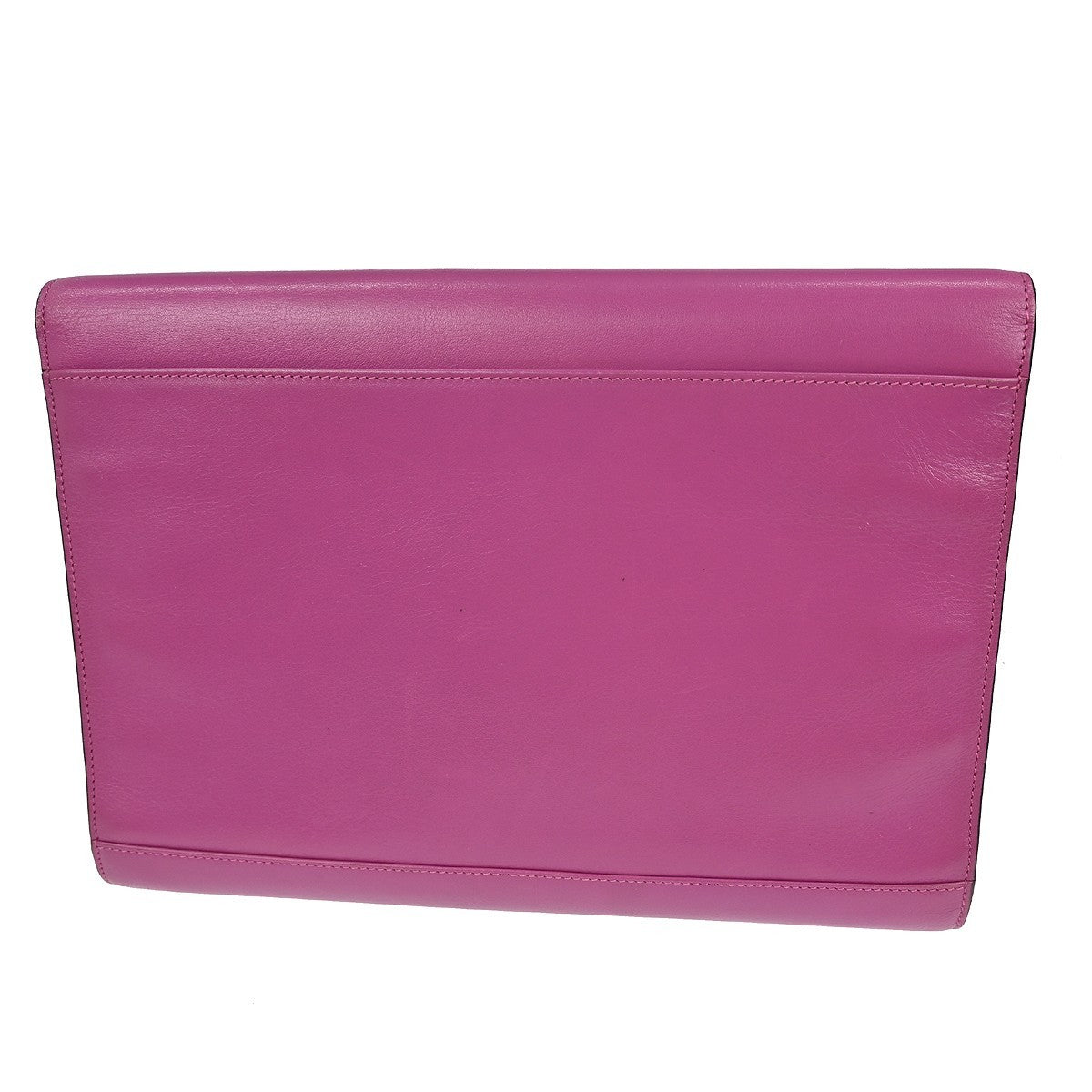 Celine Circle logo Leather, PINK, LEATHER, Clutche & pouche