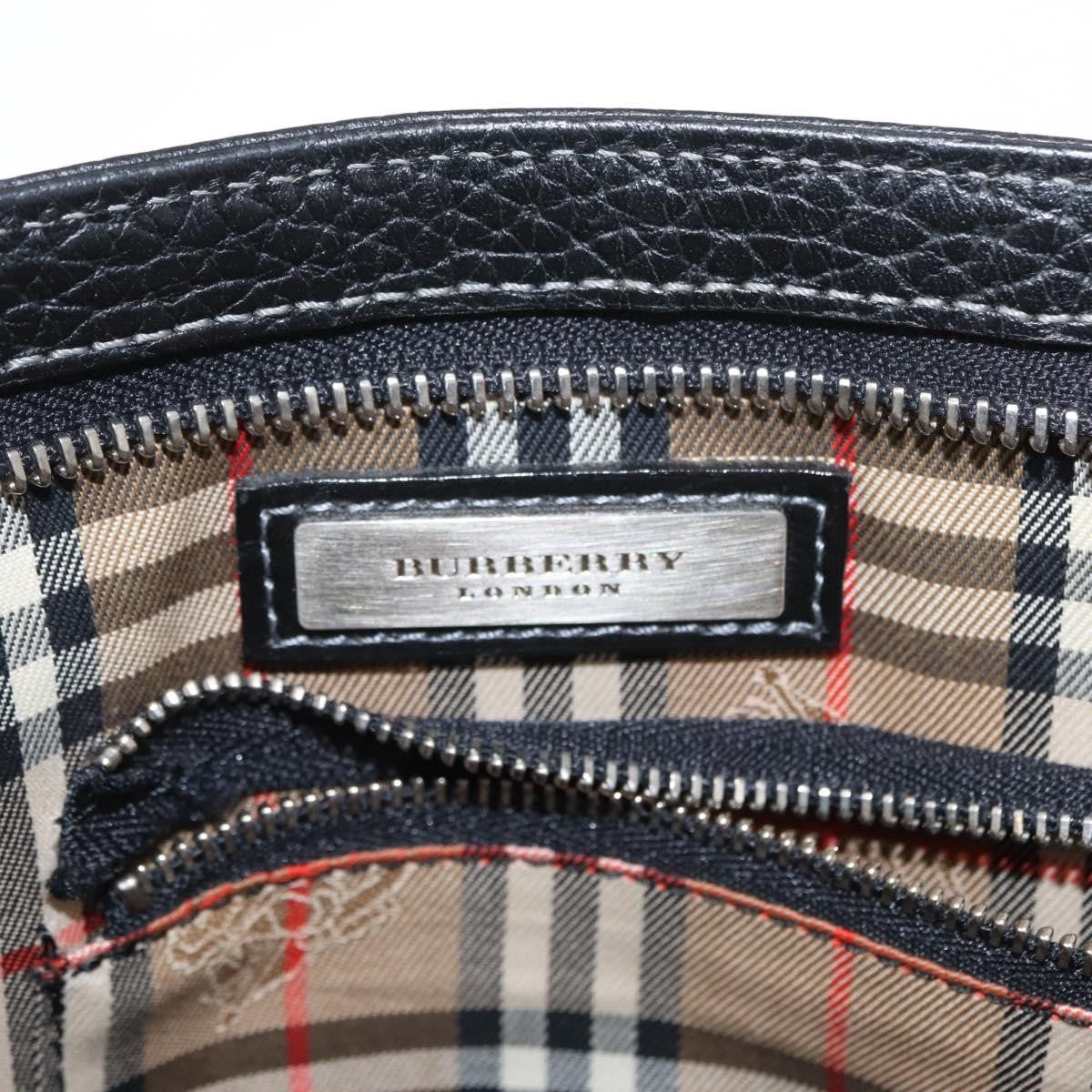 Burberry Zip Clutch Leather, BLACK, LEATHER, Clutche & pouche
