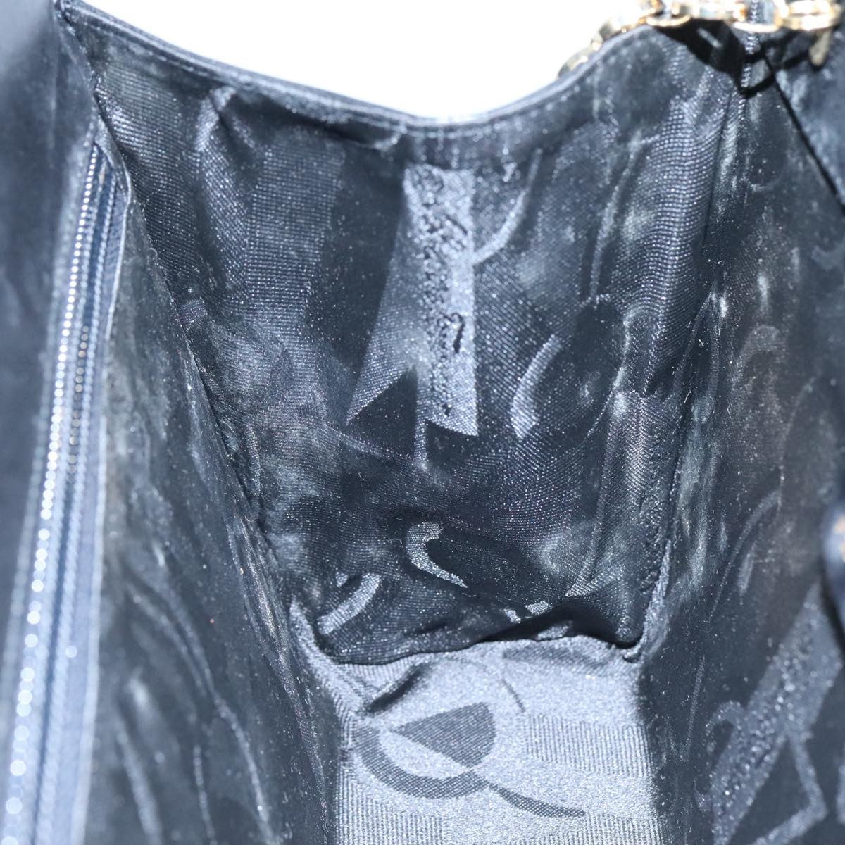 Salvatore Ferragamo Gancini Shoulder Bag Leather, BLACK, LEATHER, Shoulder bag