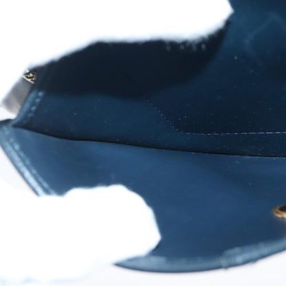 Christian Dior Vintage CD Chain Flap Shoulder Bag Leather, NAVY, LEATHER, Shoulder bag