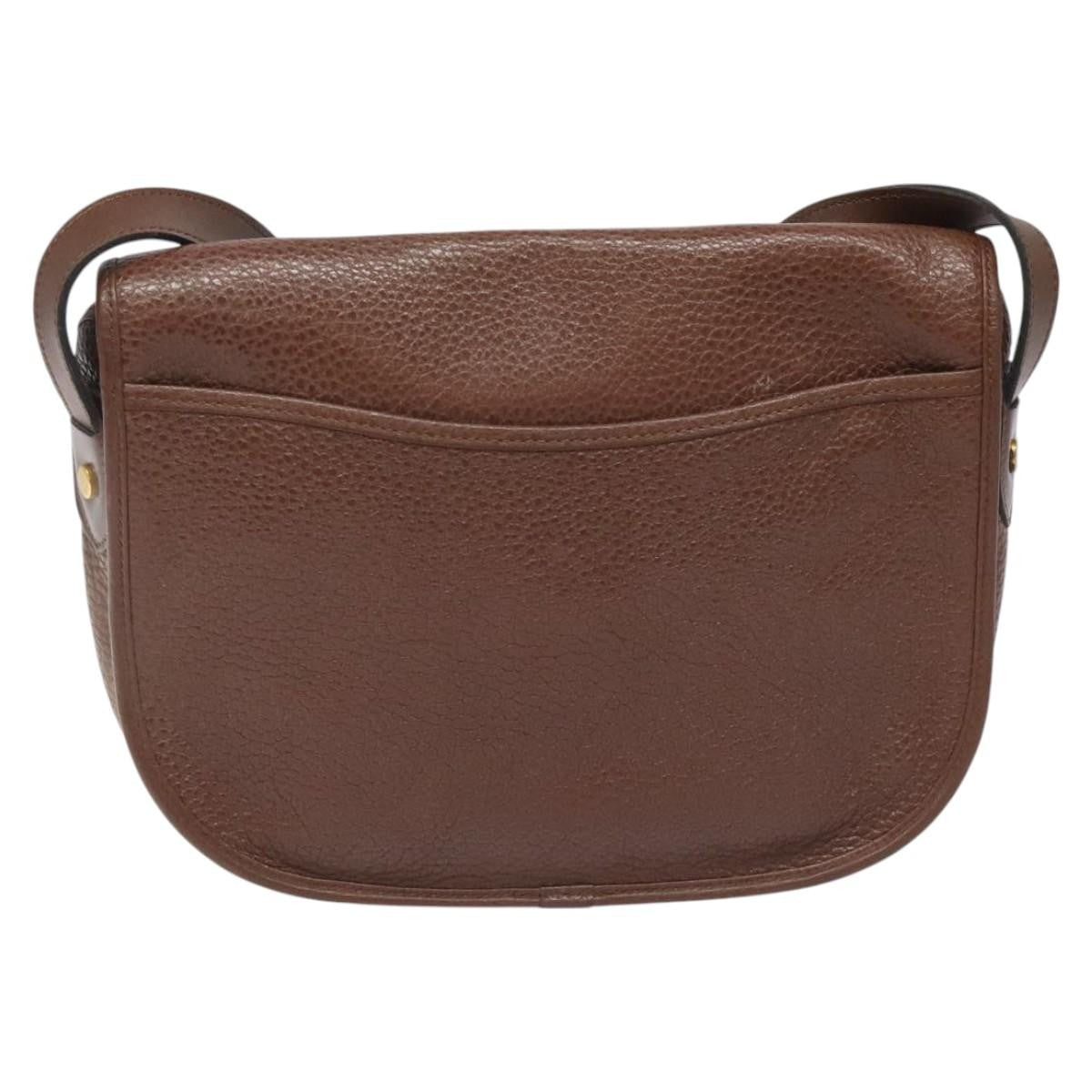 Christian Dior Vintage Shoulder Bag Leather, BROWN, LEATHER, Shoulder bag