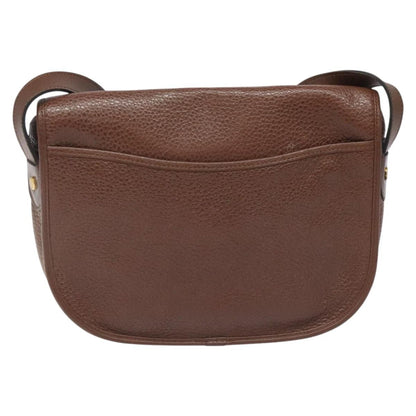 Christian Dior Vintage Shoulder Bag Leather, BROWN, LEATHER, Shoulder bag