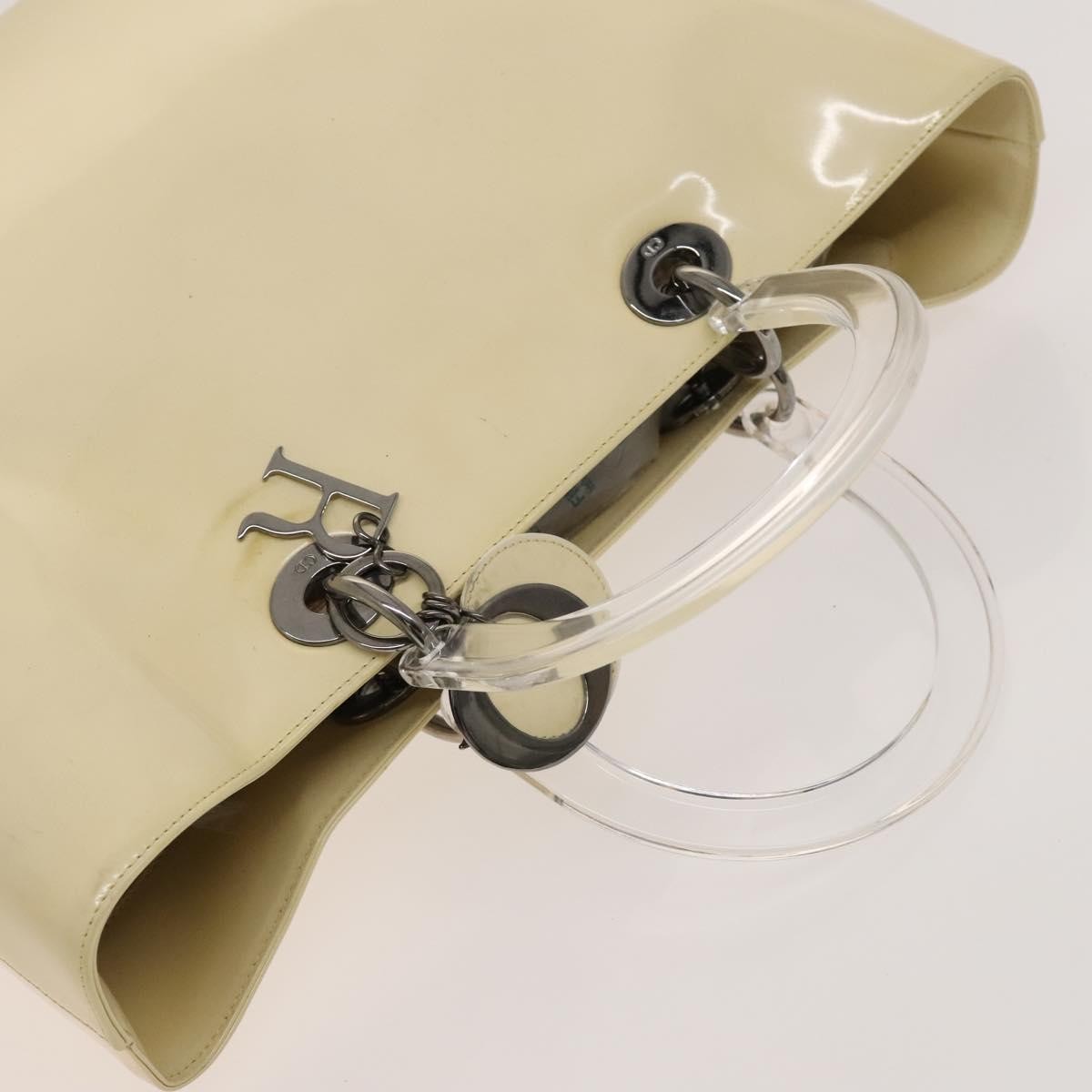 Christian Dior Vintage Lady Dior Patent Patent leather, BEIGE, PATENT_LEATHER, Handbag