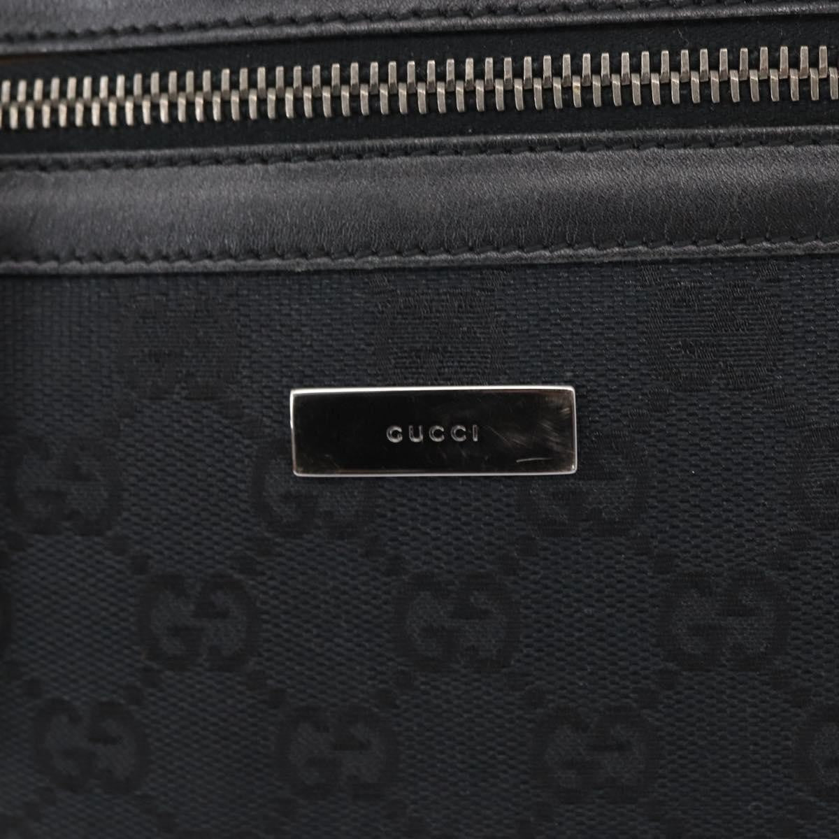 Gucci Vintage Shoulder Bag GG Canvas and Leather, BLACK, CANVAS, Shoulder bag
