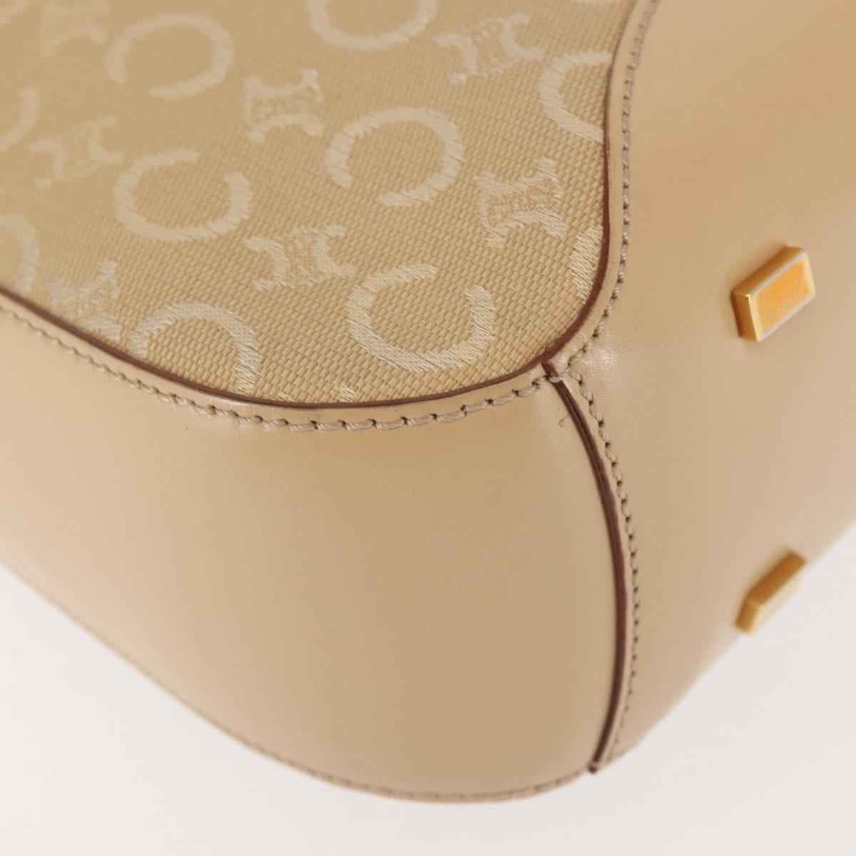 Celine Macadam Shoulder Bag Canvas, BEIGE, CANVAS, Shoulder bag